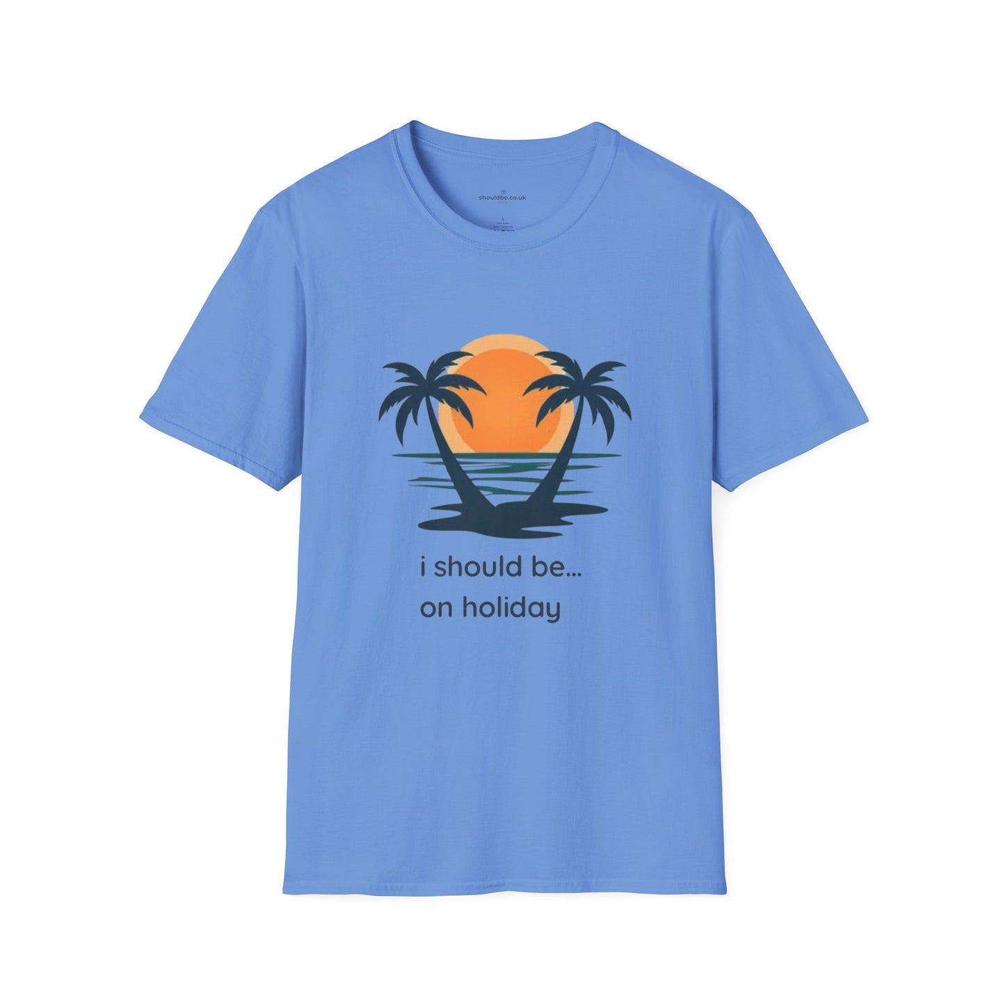 Vacation Vibes T-Shirt — "I Should Be... On Holiday" Palm Sunset Tee